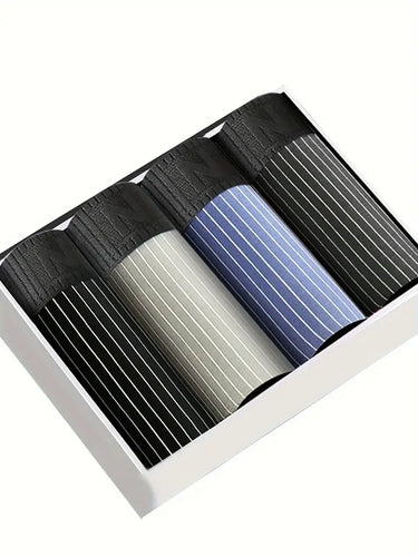 SET DI 4 BOXER DA UOMO TRASPIRANTI A RIGHE