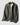 Green marl zip cardigan with collar, open, front view
