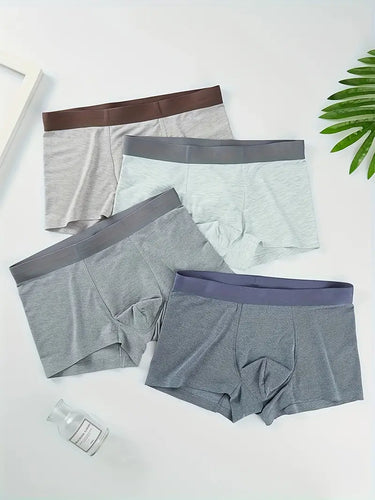 SET DI 4 BOXER DA UOMO IN BAMBÙ ELASTICIZZATI E TRASPIRANTI