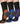 Men's Black Sports Compression Socks – 3 black socks with orange, blue and purple details