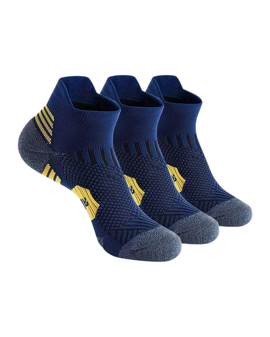 Calzini sportivi unisex alla caviglia in nylon – 3 paia blu navy