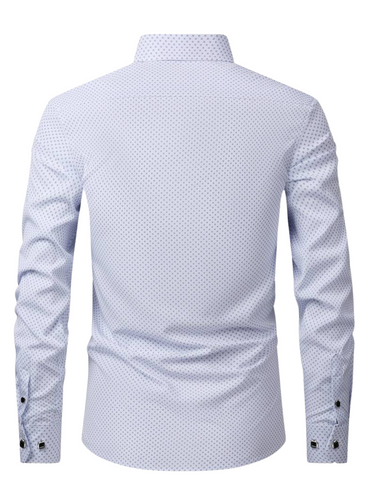 Camicia Elegante Uomo - Colletto Classico, Maniche Lunghe, Stile Formale