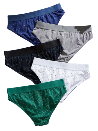 SET DI 5 SLIP DA UOMO MULTICOLORI IN COTONE