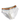 Strukturierte Herren Slips aus Baumwolle mit farbigem Bund – weißer Slip mit orangefarbenem Bund, Vorderansicht