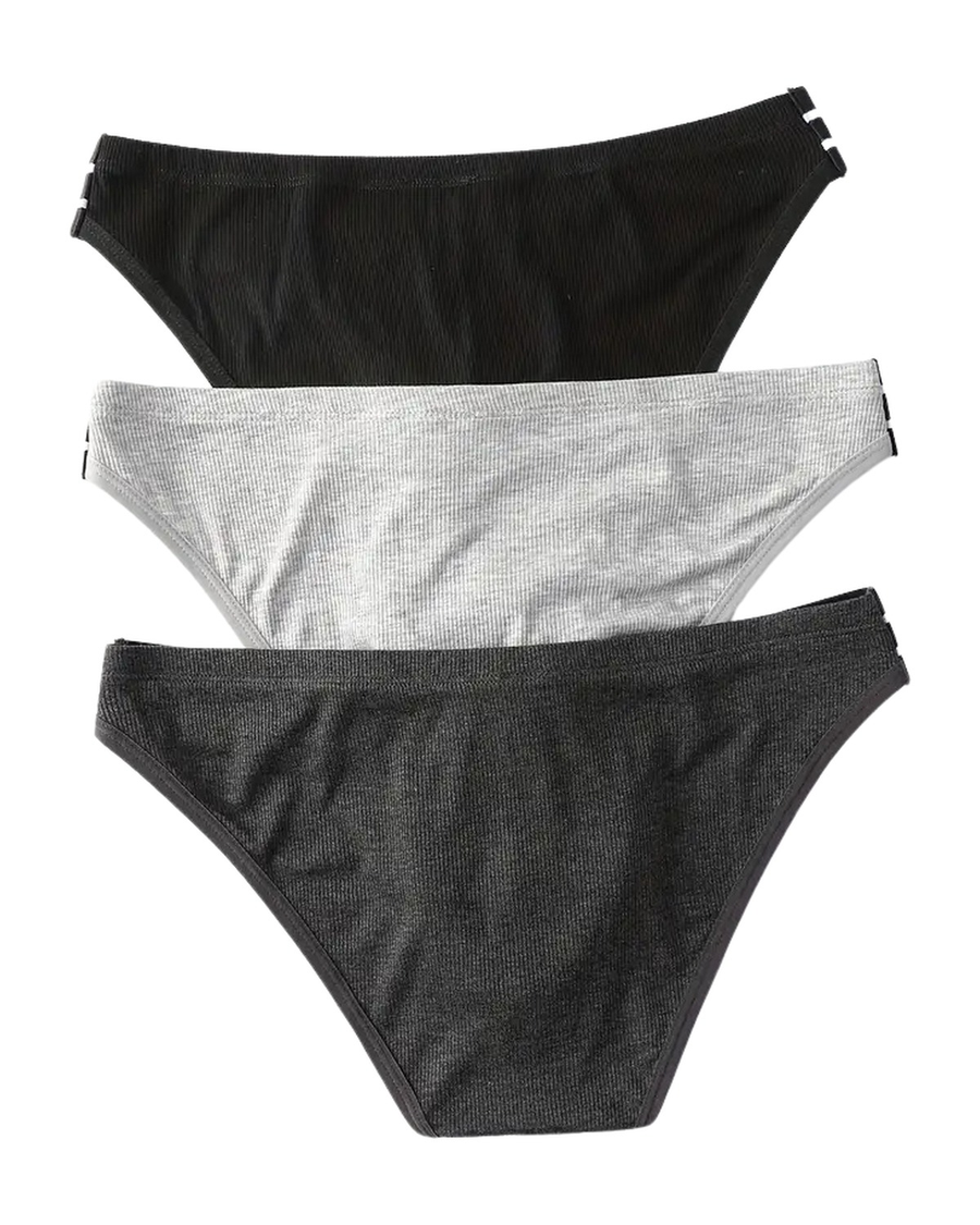 Men's Viscose Briefs with Striped Waistband – 3 briefs, back view