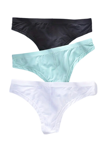 SET DI 3 SLIP SEXY UOMO - VITA BASSA E TRASPIRANTI