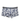 Boxer uomo in cotone con stampe tropicali – boxer blu con foglie bianche, davanti