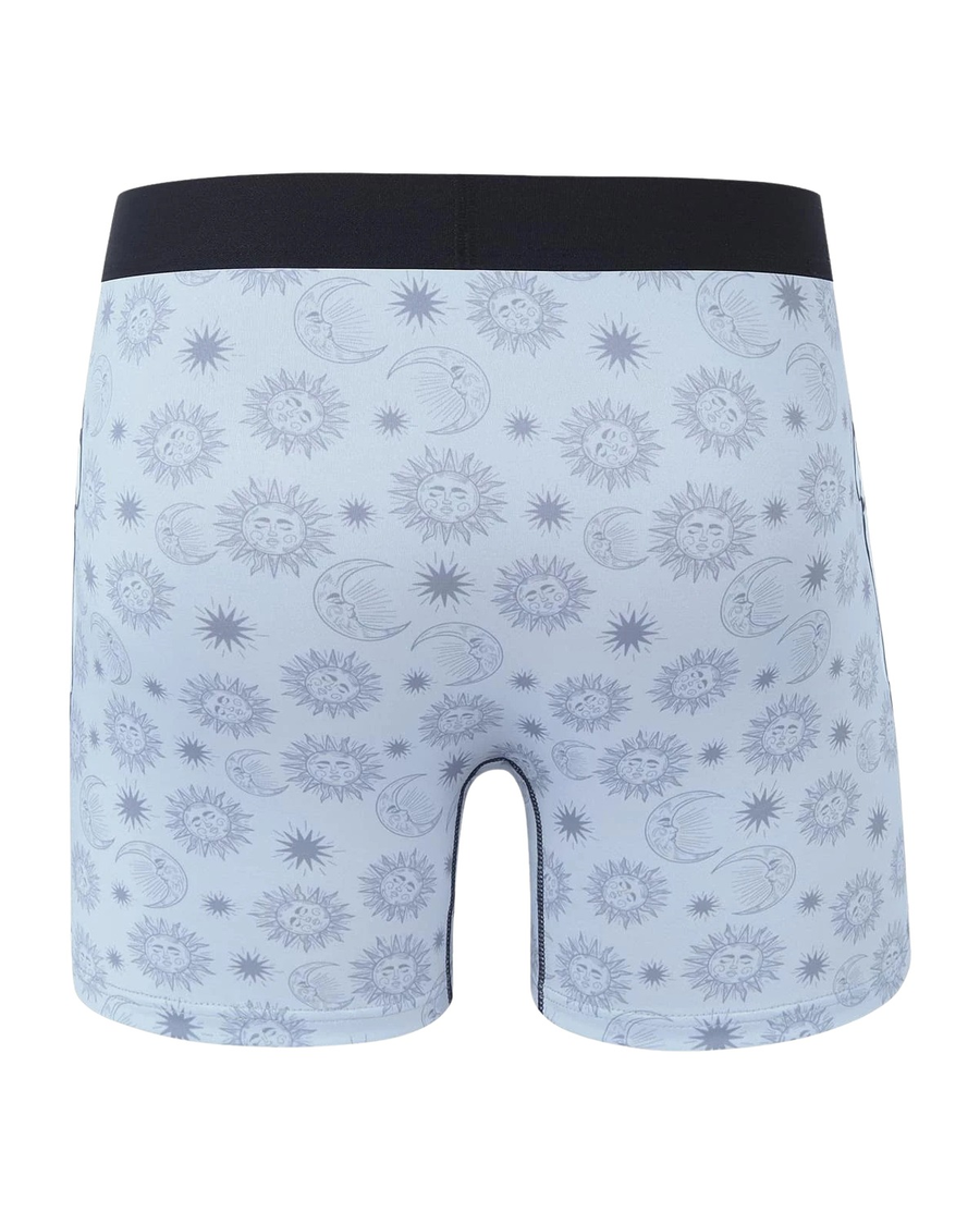 Men's Skeleton Hand Print Boxer Briefs – light grey boxer, back