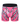 Men's Skeleton Hand Print Boxer Briefs – pink boxer, front