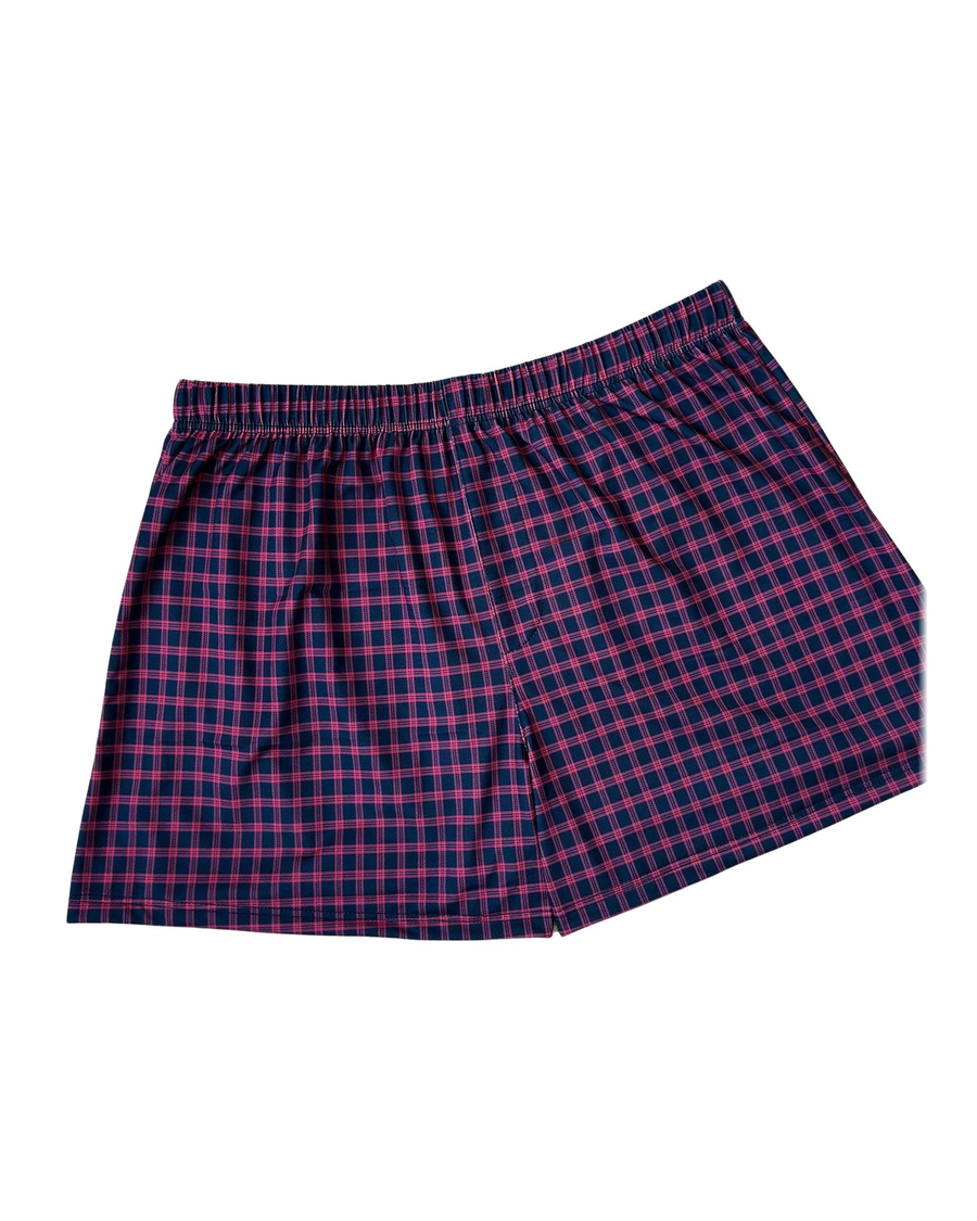 Men's Loose Check Boxer Shorts – purple and blue check boxer