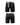 Men's Long-Leg Sports Boxers with Piping – black boxer, front and back