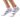 Men's White Sports Ankle Socks – socks worn, side view