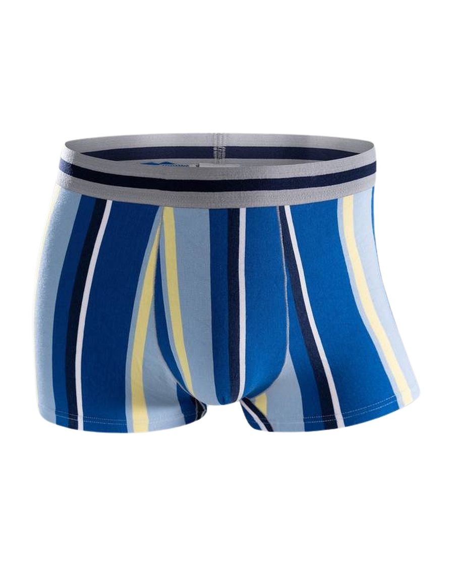Boxer uomo a righe colorate in cotone – boxer a righe blu, davanti