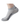 Unisex Cotton Ankle Socks – light grey sock worn