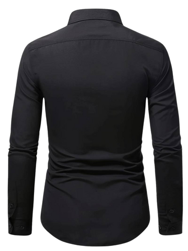Camicia a Tinta Unita Uomo - Maniche Lunghe, Stile Formale