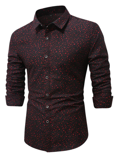 Camicia a Maniche Lunghe Uomo - Stampa Moda, Vestibilità Regolare