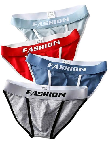SET DI 4 SLIP DA UOMO IN COTONE, TRASPIRANTI E SLIM
