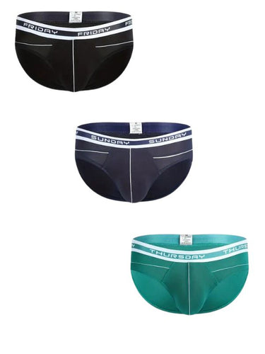 SET DI 3 SLIP DA UOMO IN FIBRA DI BAMBU, TRASPIRANTI E COMODI