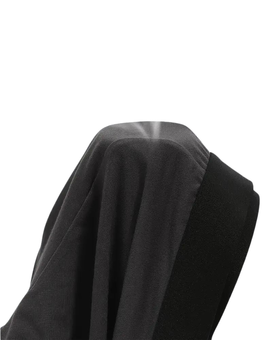 Men's Plain Modal Long-Leg Boxers – close-up of the black fabric