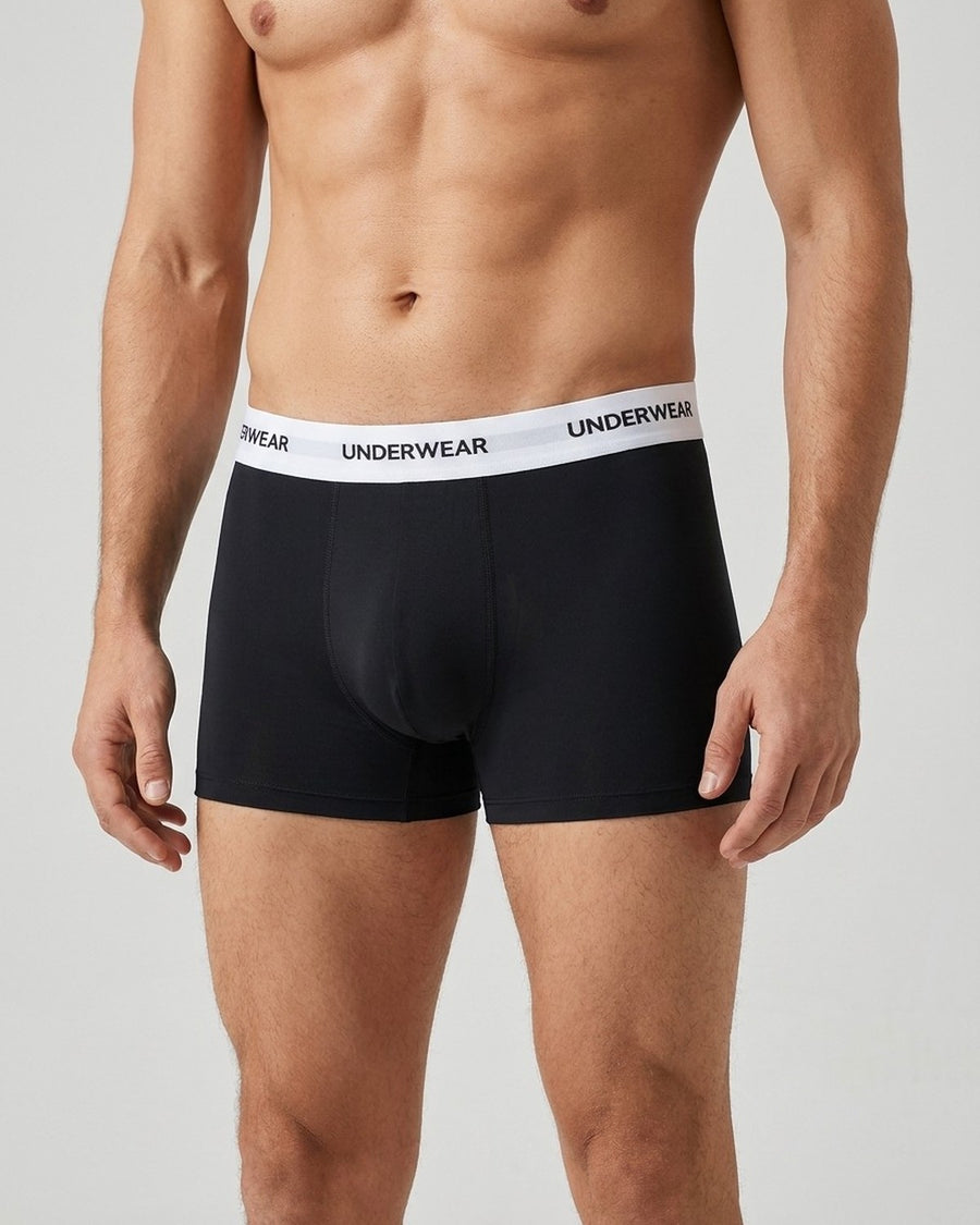 Men's Stretch Cotton Boxer Briefs – worn, front view