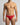 Slip uomo in nylon rossi – indossato, davanti