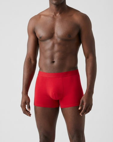Men's Red Modal Boxer Briefs – worn, front view
