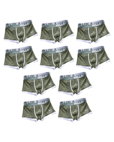 Boxer uomo in cotone HELLO – i 10 boxer della confezione: 10 verdi