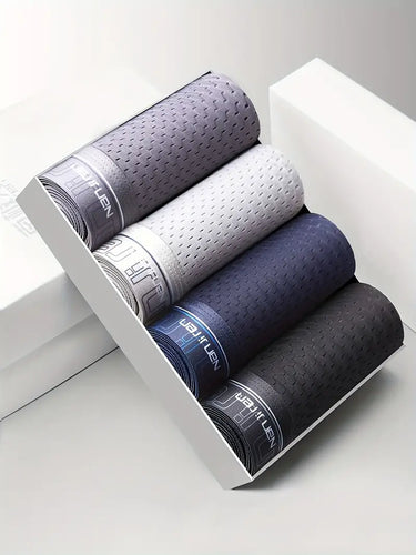 SET DI 4 BOXER DA UOMO IN SETA ELASTICIZZATA