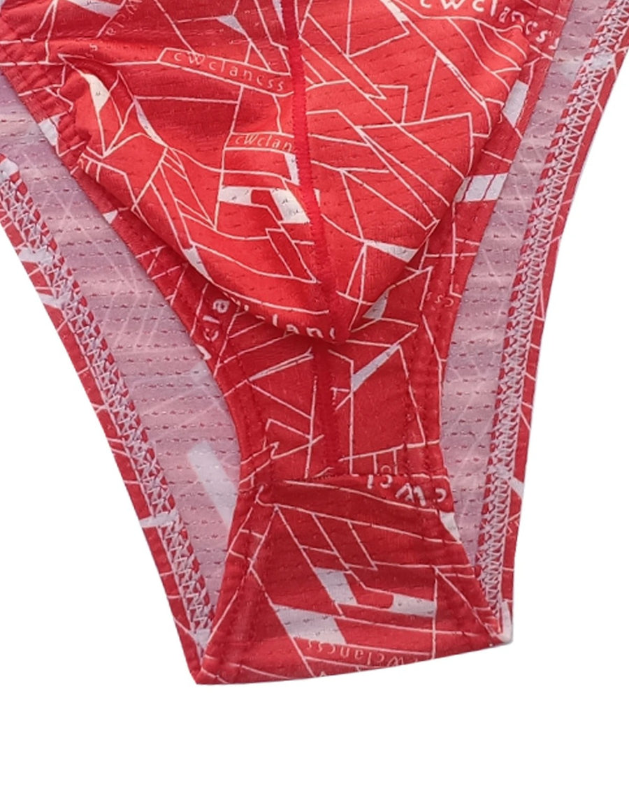 Slips de homem em rede de cintura baixa – pormenor da bolsa