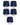 Men's Lounge Cotton Boxer Shorts – pack of 5 pieces, 5x navy blue