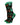 Calcetines navideños de colores de algodón para hombre – diseño de abetos sobre negro