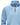 Jersey polar azul claro, detalle del cuello alto y la cremallera con tirador marrón