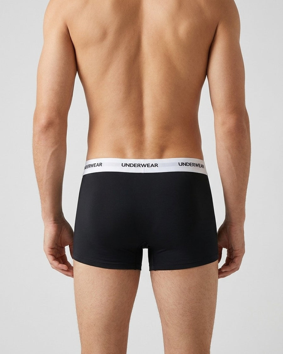 Men's Stretch Cotton Boxer Briefs – worn, back view