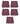 Løse herreboxershorts i bomuld med tern og striber – pakke med 5 stk., 5x bordeaux striber