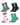 Calzini natalizi uomo in cotone pettinato – confezione da 4 paia, 1x Babbo Natale su verde + 1x bastoncini su nero + 1x renne su bianco + 1x renne e regali