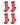 Calcetines navideños de colores de algodón para hombre – pack de 4 pares, 4x árboles sobre rojo